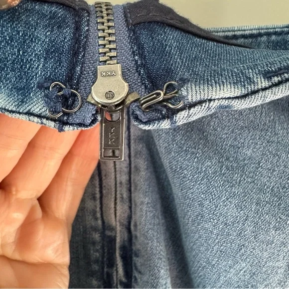 FREE PEOPLE Denim Mini Skirt Faded Indigo Size 2 - Picture 7 of 11